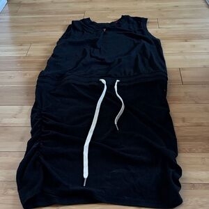 n: Philanthropy Black Sleeveless Dress with White Drawstring
